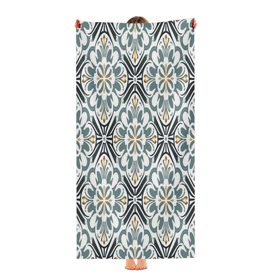 Seamless Pattern With A Geometric Desig Ultra-Soft Luxury Bathroom Towels