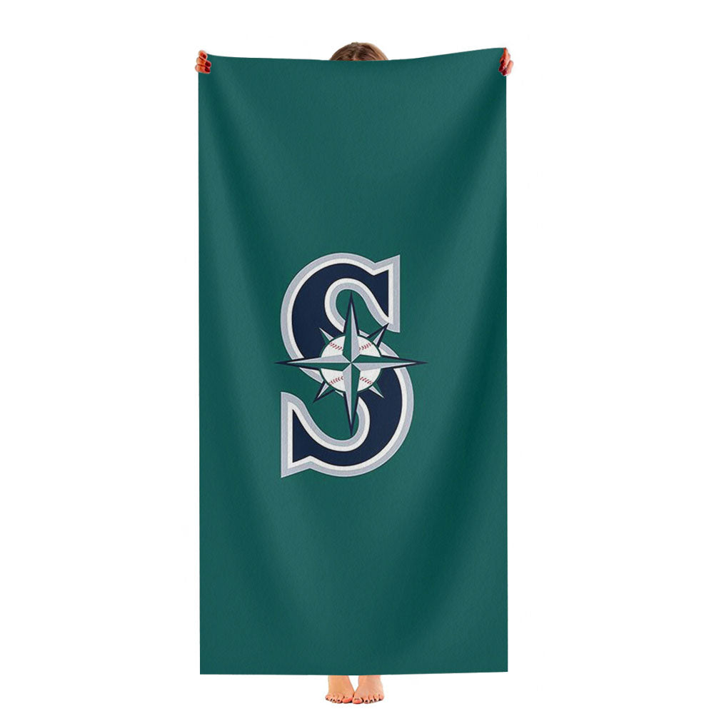 Seattle Mariners Logo Green Ultra-Soft Luxury Bathroom Towels