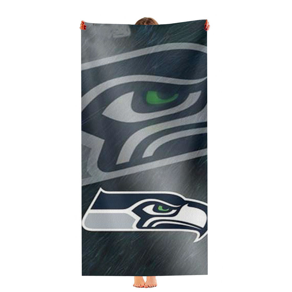 Seattle Seahawks Diagonal Blur Ultra-Soft Luxury Bathroom Towels