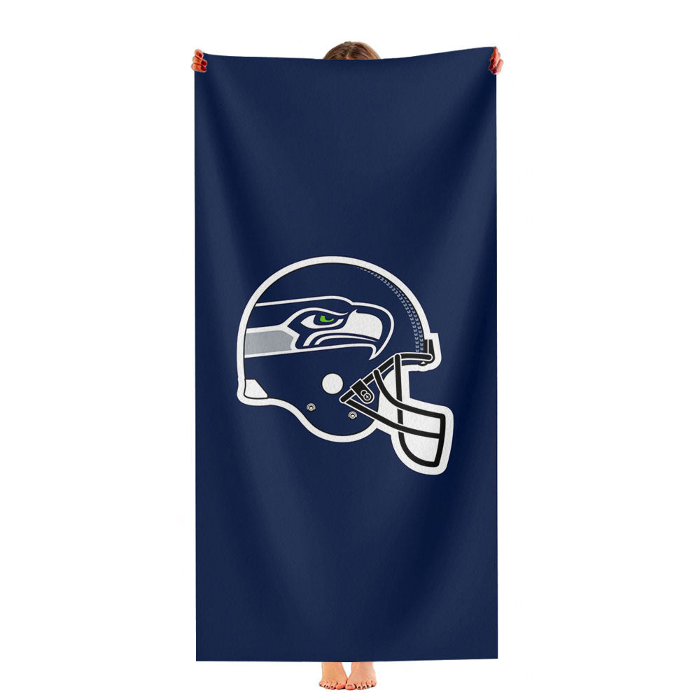 Seattle Seahawks Helmet Ultra-Soft Luxury Bathroom Towels