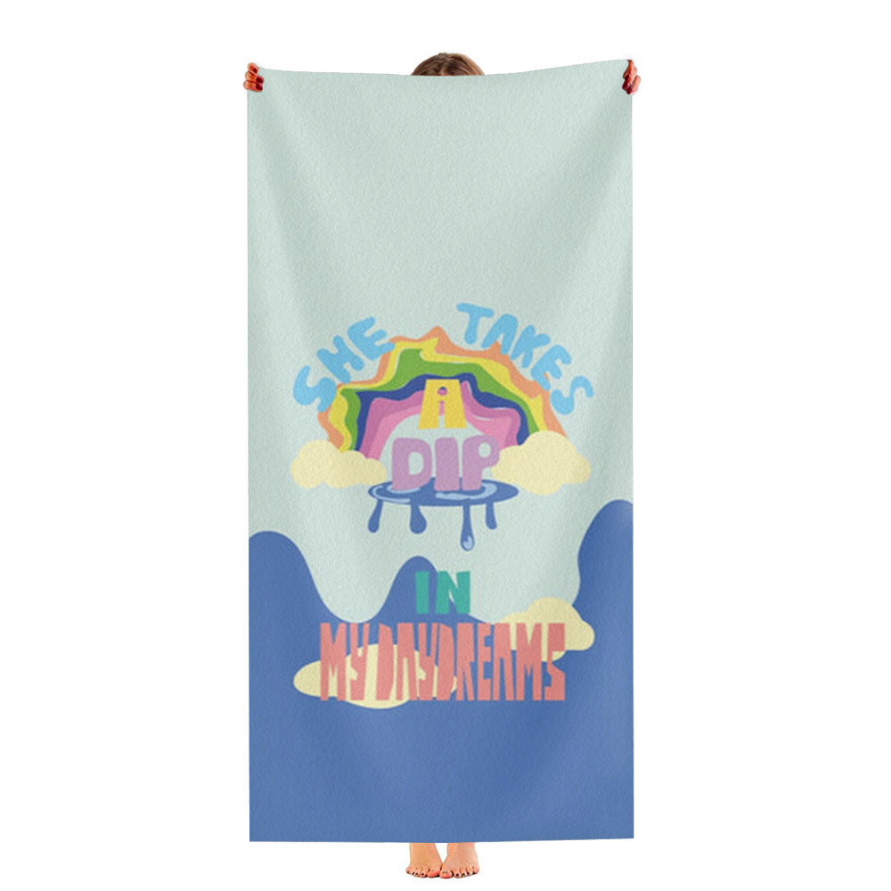 She Takes A Dip In My Daydreams Ultra-Soft Luxury Bathroom Towels
