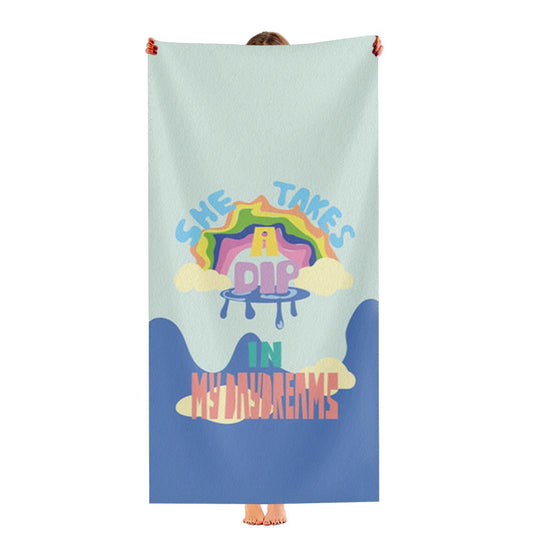 She Takes A Dip In My Daydreams Ultra-Soft Luxury Bathroom Towels