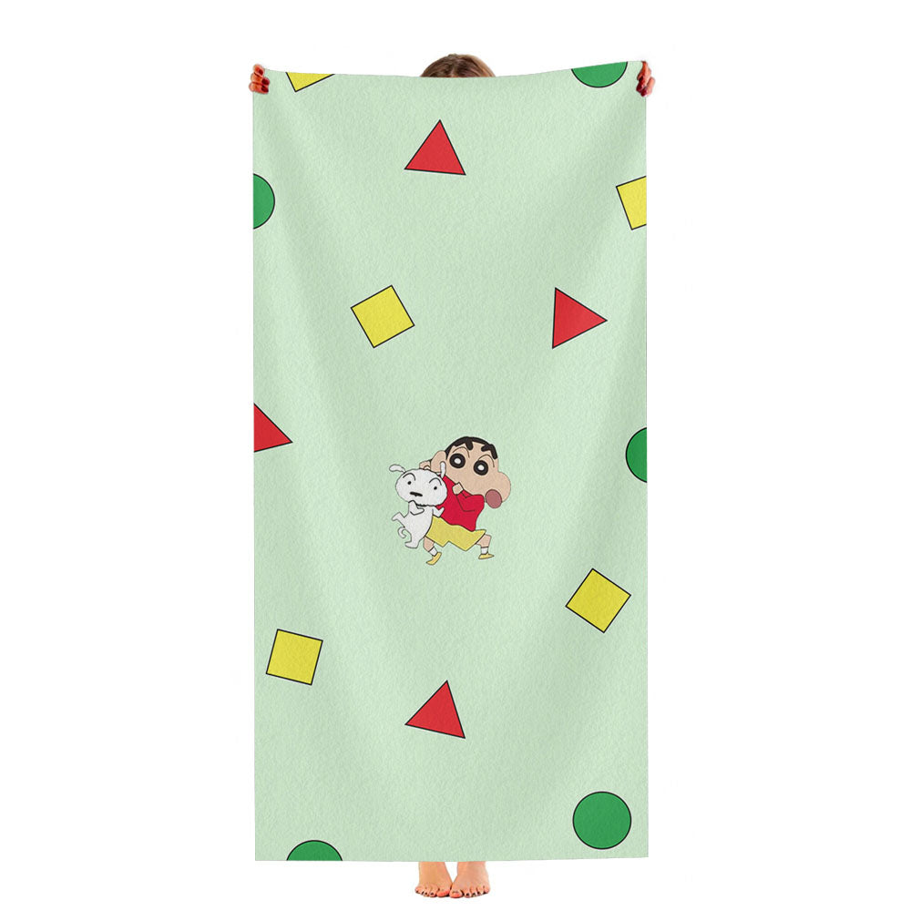 Shin Chan Pajamas Pattern X Shiro Ultra-Soft Luxury Bathroom Towels
