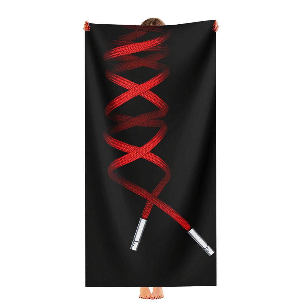 Shoelace Jordan Red Ultra-Soft Luxury Bathroom Towels