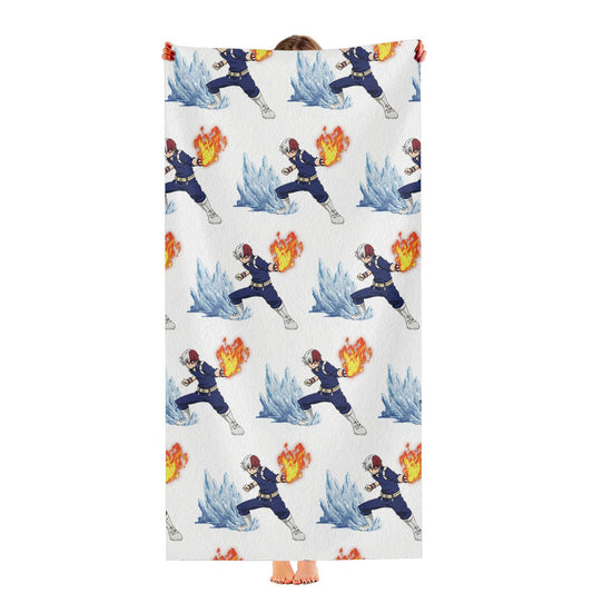 Shoto Todoroki My Hero Academia Pattern Ultra-Soft Luxury Bathroom Towels