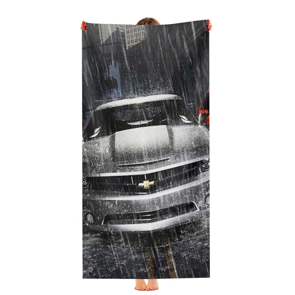 Silver Chevrolet Camaro Ultra-Soft Luxury Bathroom Towels