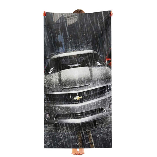 Silver Chevrolet Camaro Ultra-Soft Luxury Bathroom Towels