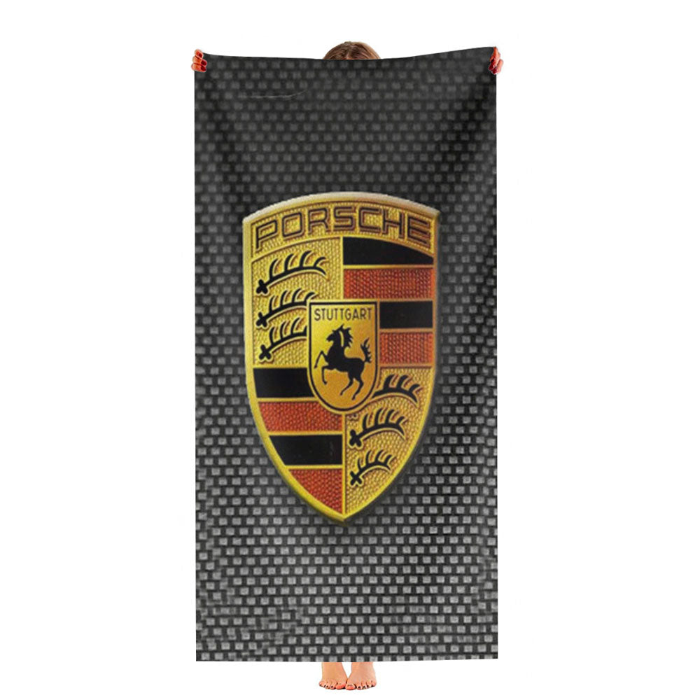 Simple Porsche Logo Ultra-Soft Luxury Bathroom Towels