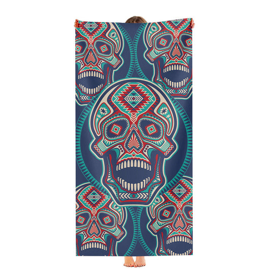 Skull Pattern Oldschool Ultra-Soft Luxury Bathroom Towels