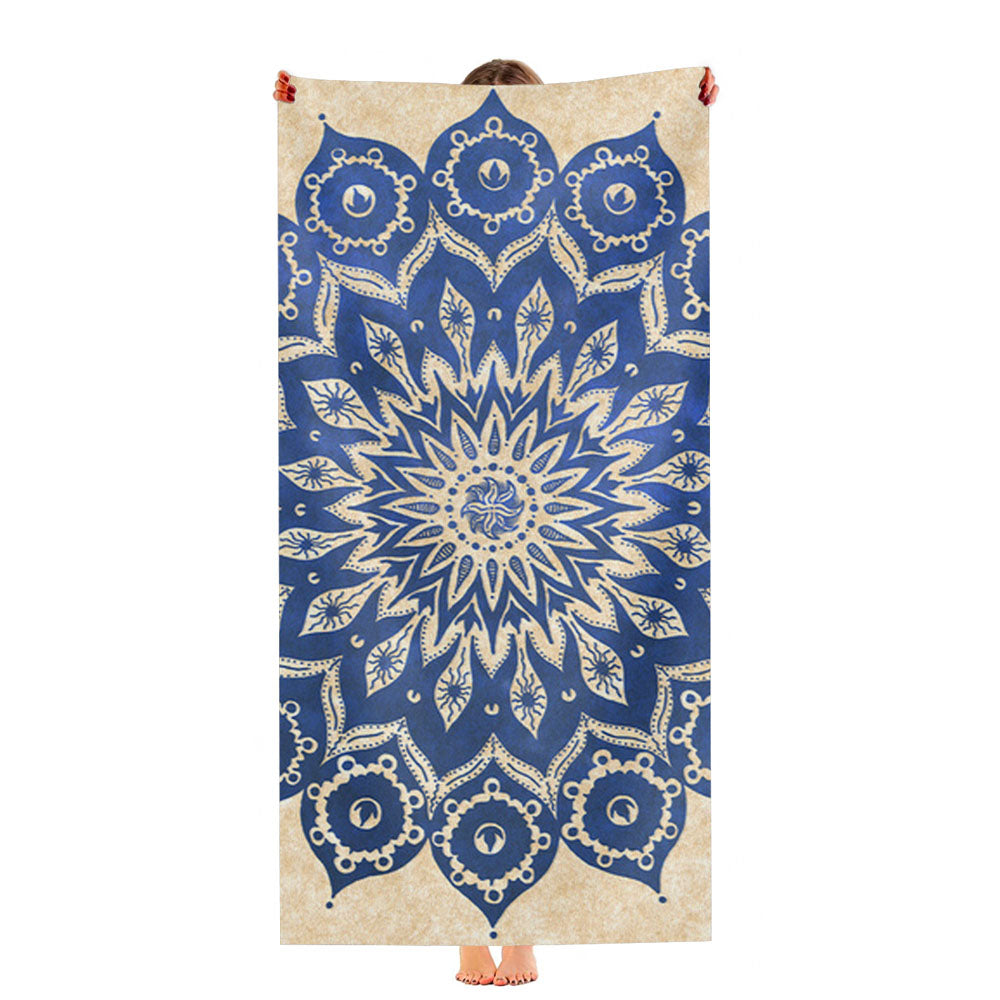 Sky Floral Mandala Ultra-Soft Luxury Bathroom Towels