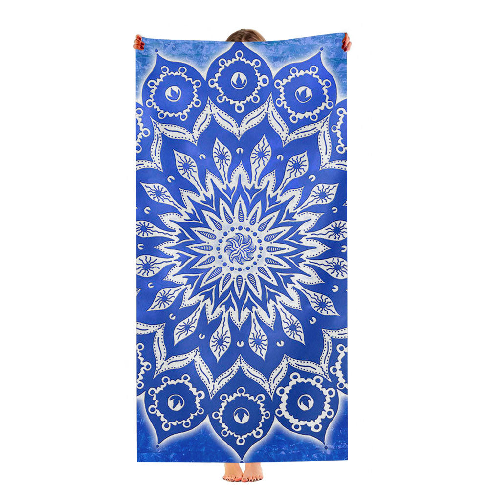 Sky Floral Mandala 2 Ultra-Soft Luxury Bathroom Towels