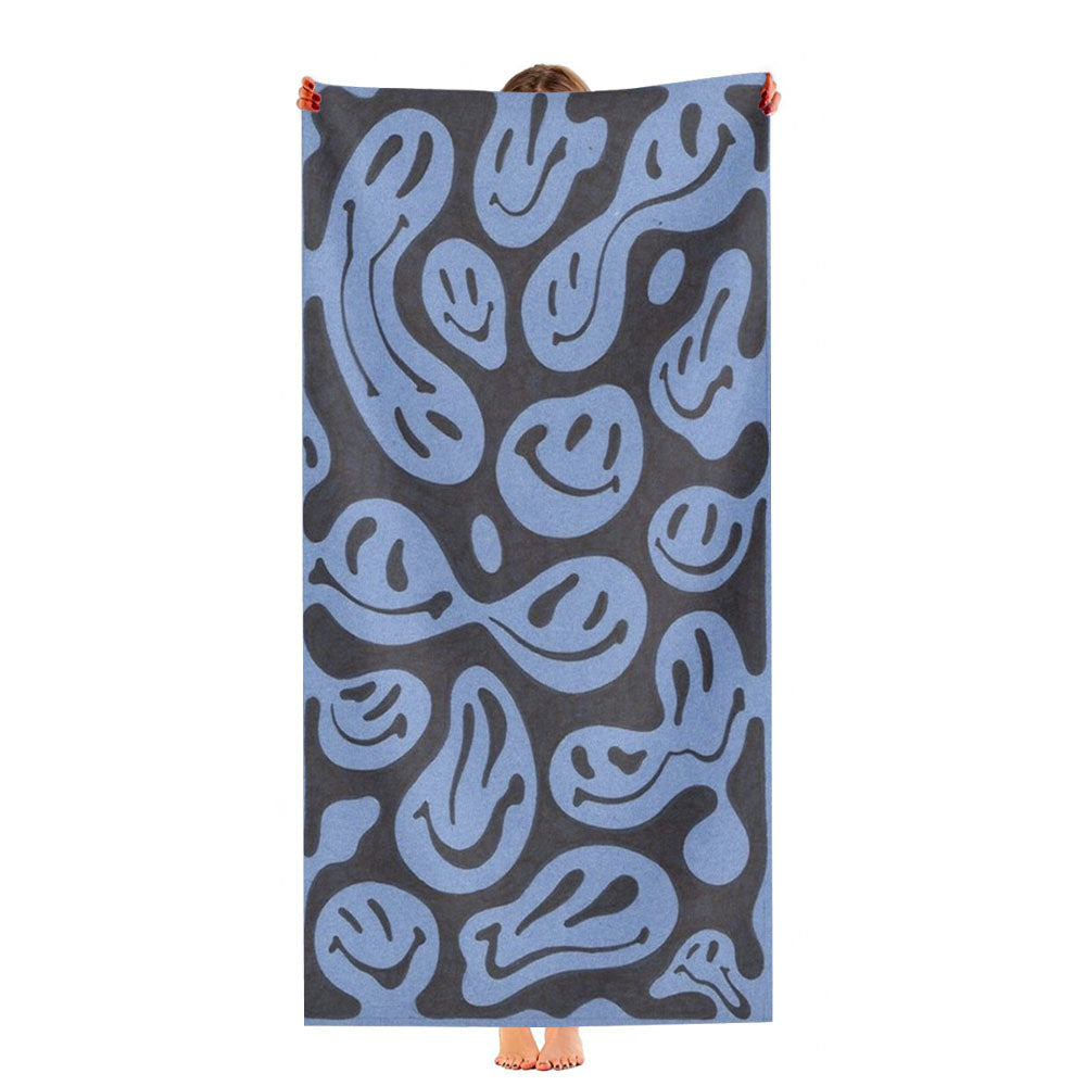 Smiley Melt Pattern Prot Ultra-Soft Luxury Bathroom Towels