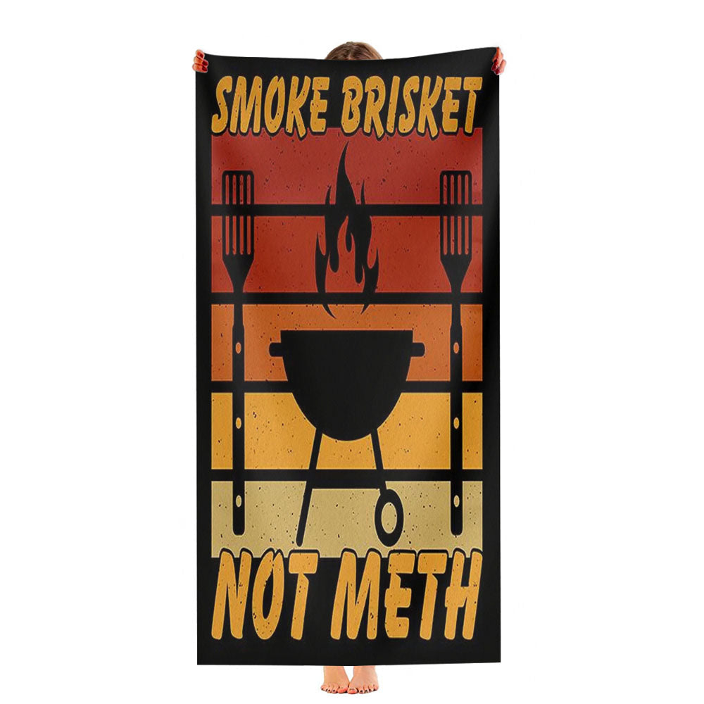 Smoke Brisket Not Meth Ultra-Soft Luxury Bathroom Towels