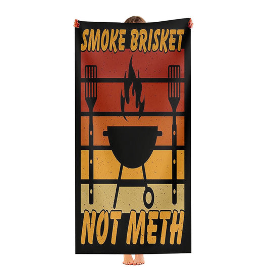 Smoke Brisket Not Meth Ultra-Soft Luxury Bathroom Towels