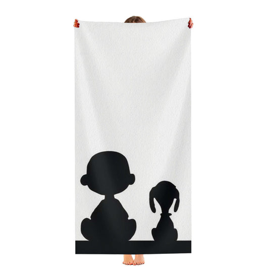 Snoopy And Charlie Brown Ultra-Soft Luxury Bathroom Towels