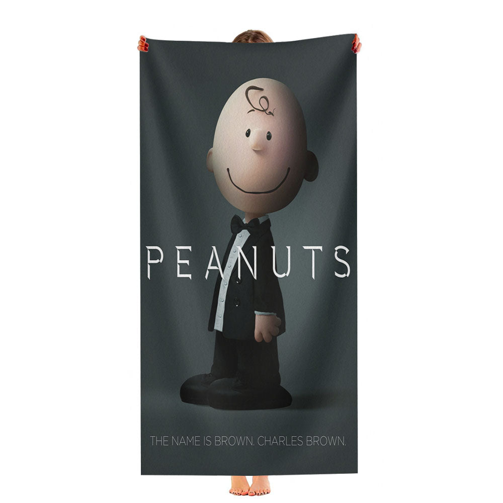 Snoopy And Charlie Brown The Peanuts Ultra-Soft Luxury Bathroom Towels
