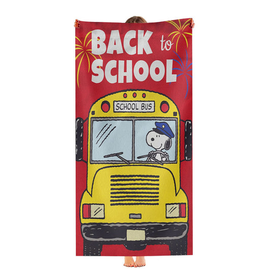 Snoopy Back To School 2 Ultra-Soft Luxury Bathroom Towels