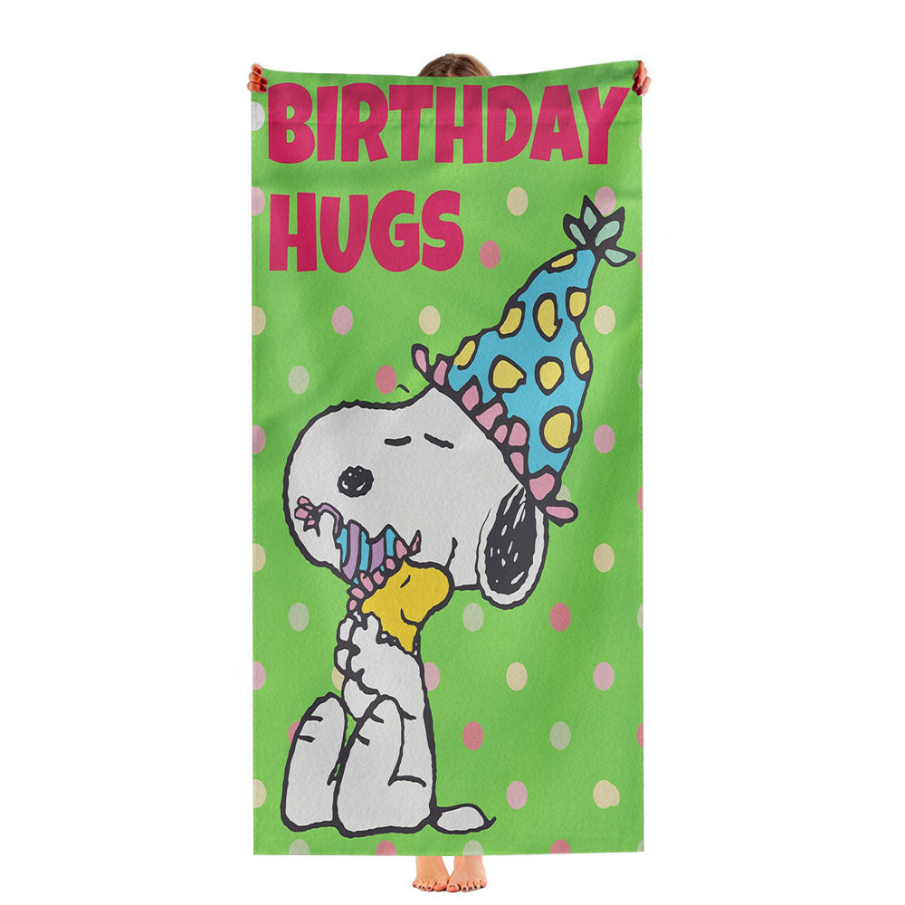 Snoopy Birthday Ultra-Soft Luxury Bathroom Towels