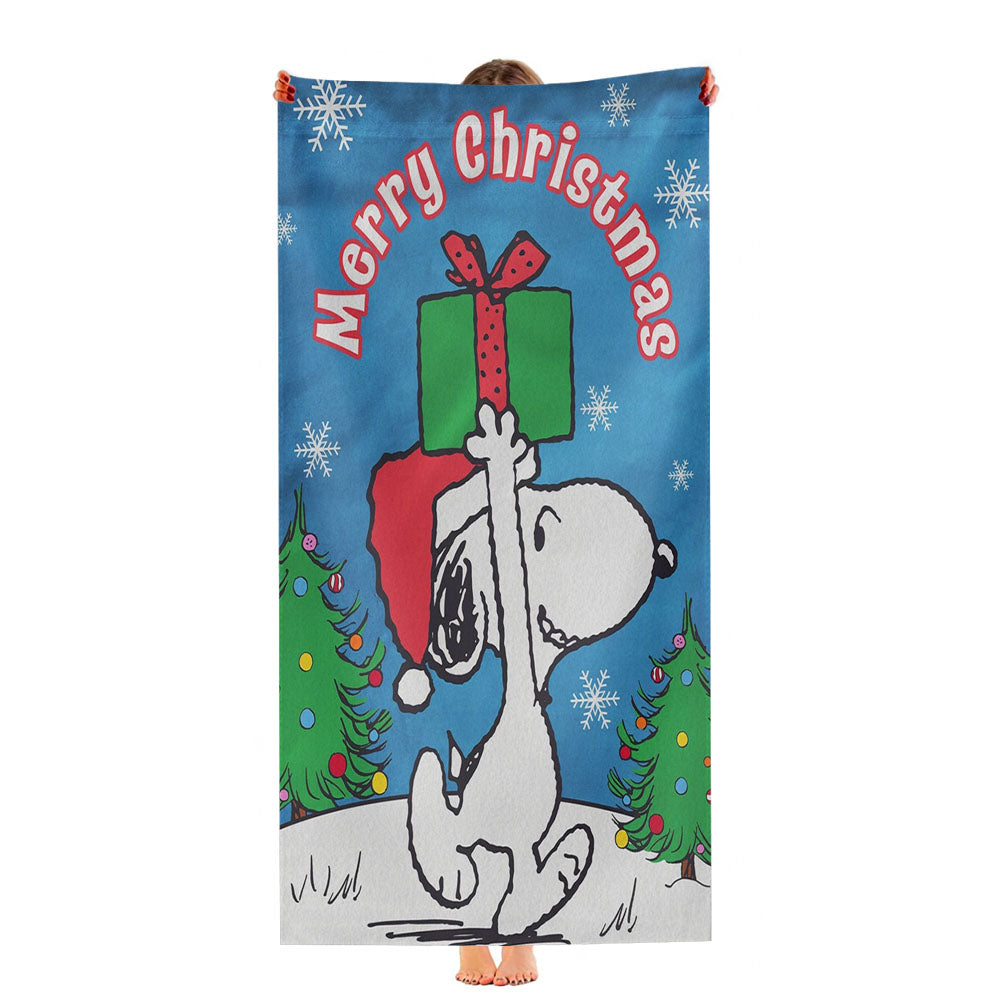 Snoopy Christmas Peanuts Ultra-Soft Luxury Bathroom Towels