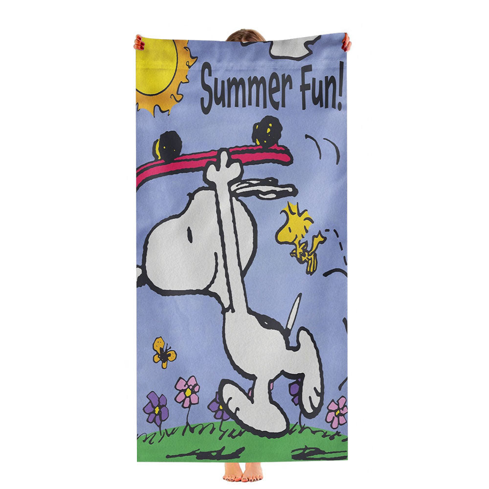 Snoopy Summer Flag Peanuts Ultra-Soft Luxury Bathroom Towels