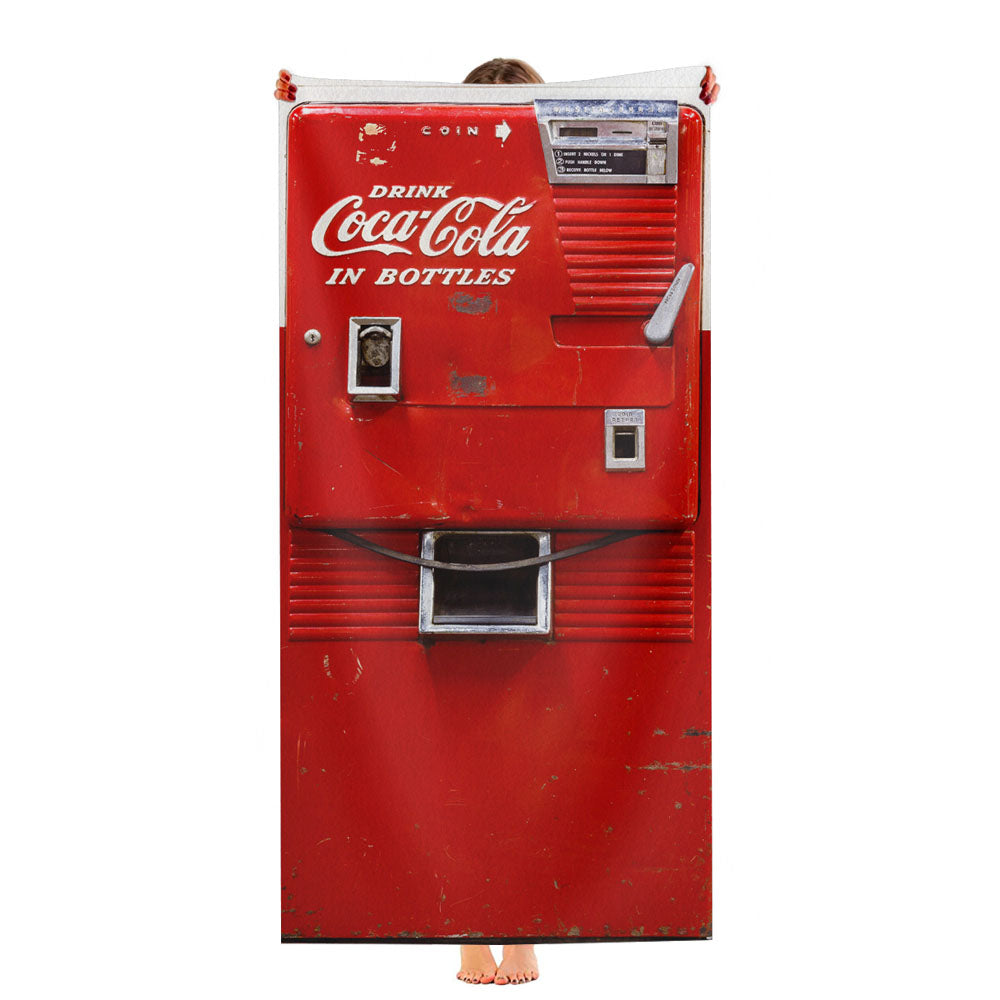 Soft Drink Coca Cola Vintage Vending Machine Ultra-Soft Luxury Bathroom Towels