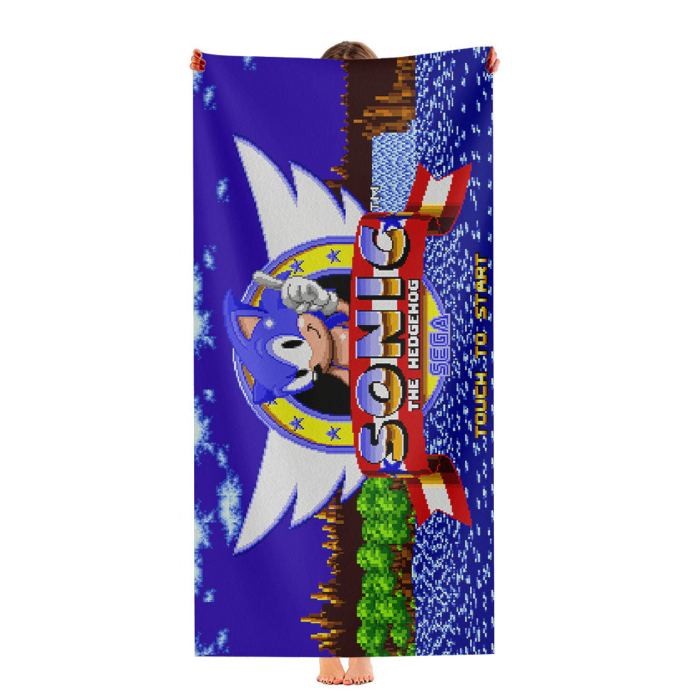Sonic The Hedgehog Game Ultra-Soft Luxury Bathroom Towels