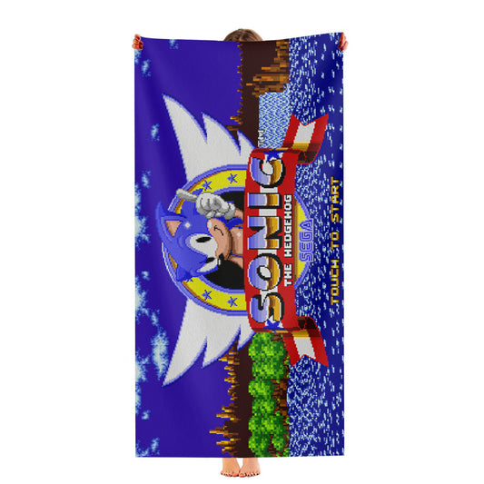 Sonic The Hedgehog Game Ultra-Soft Luxury Bathroom Towels