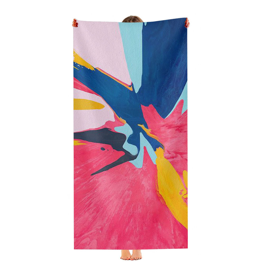 Splater Watercolor Abstract Pattern Ultra-Soft Luxury Bathroom Towels
