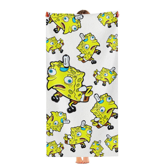 Spongebob Squarepants Chicken Meme Pattern Ultra-Soft Luxury Bathroom Towels