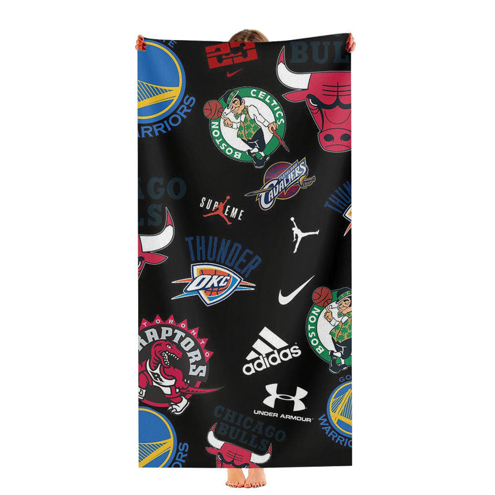 Sport Logo Pattern Nba Ultra-Soft Luxury Bathroom Towels