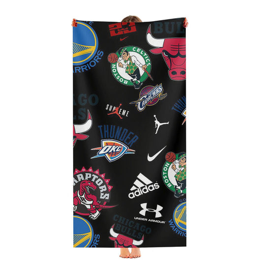 Sport Logo Pattern Nba Ultra-Soft Luxury Bathroom Towels