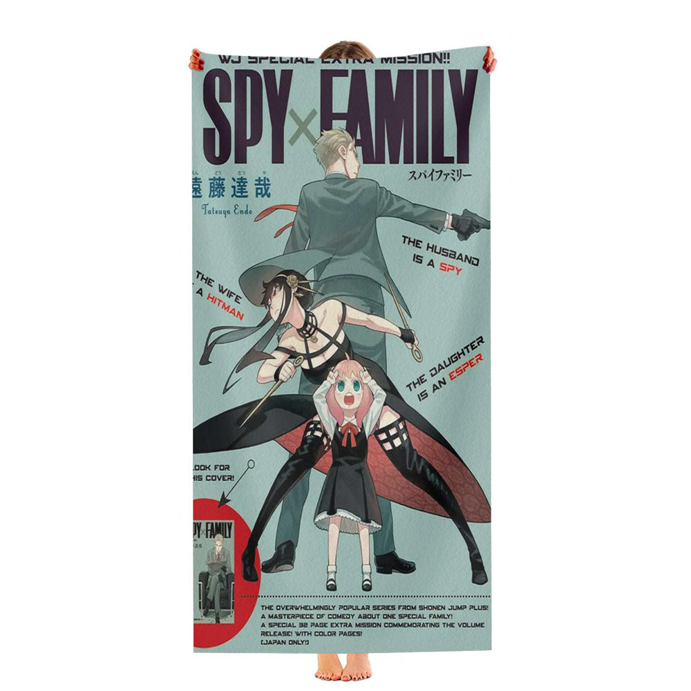Spy X Family Manga Cover Ultra-Soft Luxury Bathroom Towels