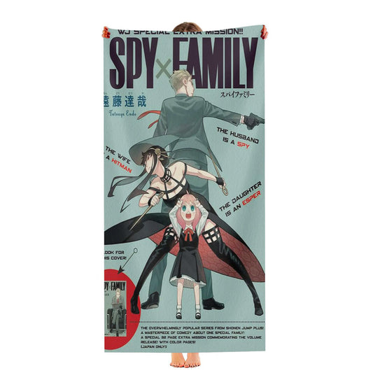 Spy X Family Manga Cover Ultra-Soft Luxury Bathroom Towels