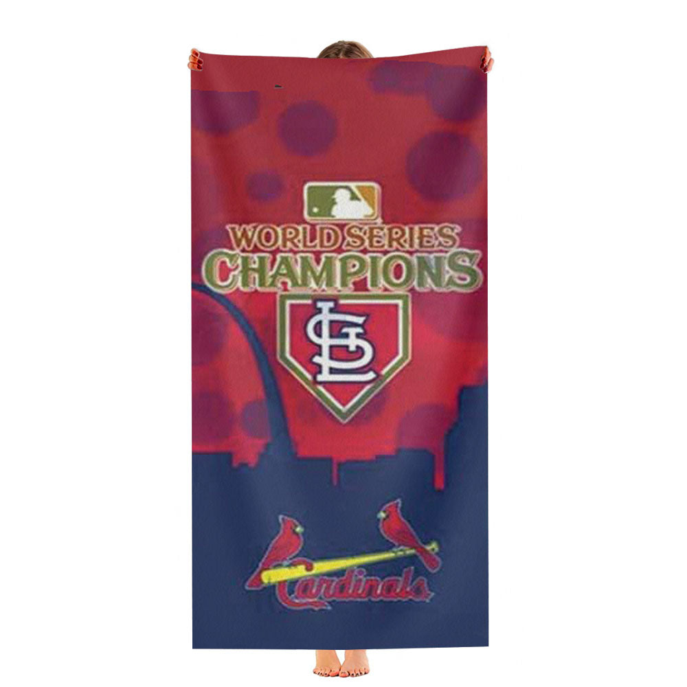 St Louis Cardinals Champ Silhouette Ultra-Soft Luxury Bathroom Towels