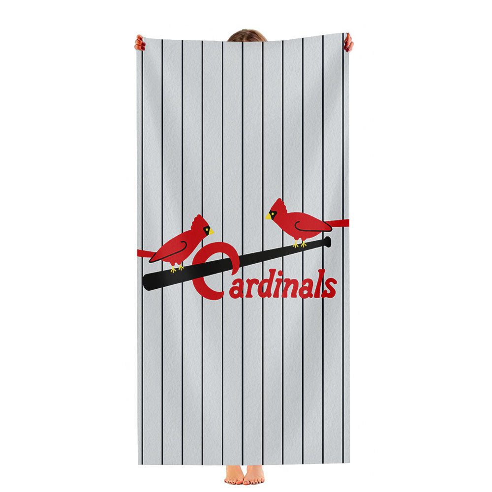 St Louis Cardinals Jersey Emblem Ultra-Soft Luxury Bathroom Towels