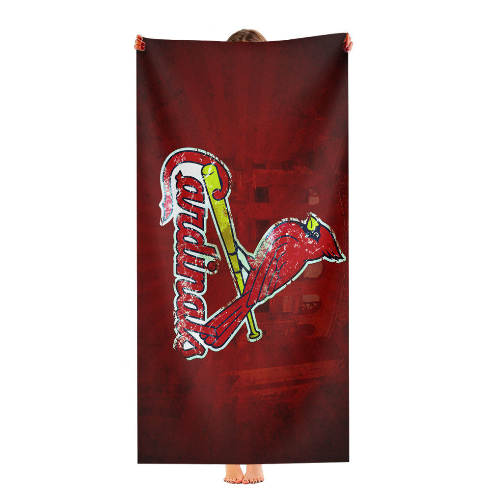 St Louis Cardinals Logo Red Ultra-Soft Luxury Bathroom Towels