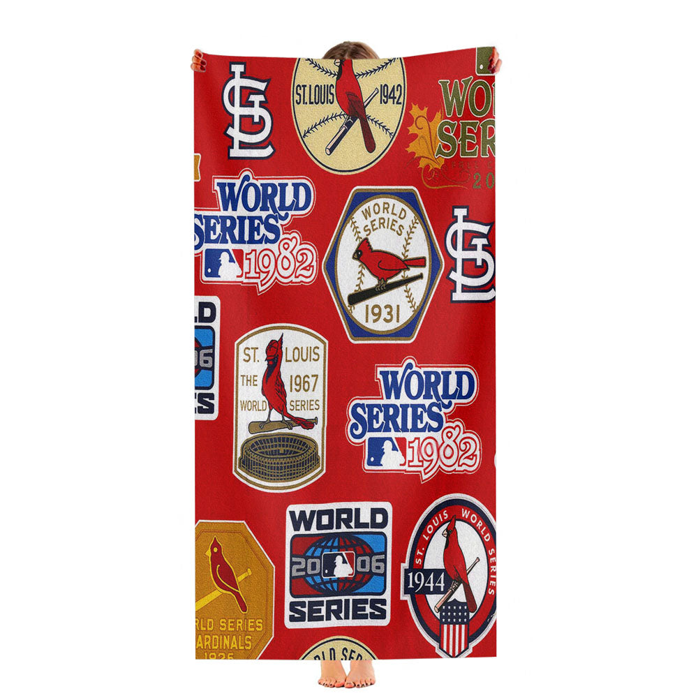 St Louis Cardinals World Series Emblem Ultra-Soft Luxury Bathroom Towels