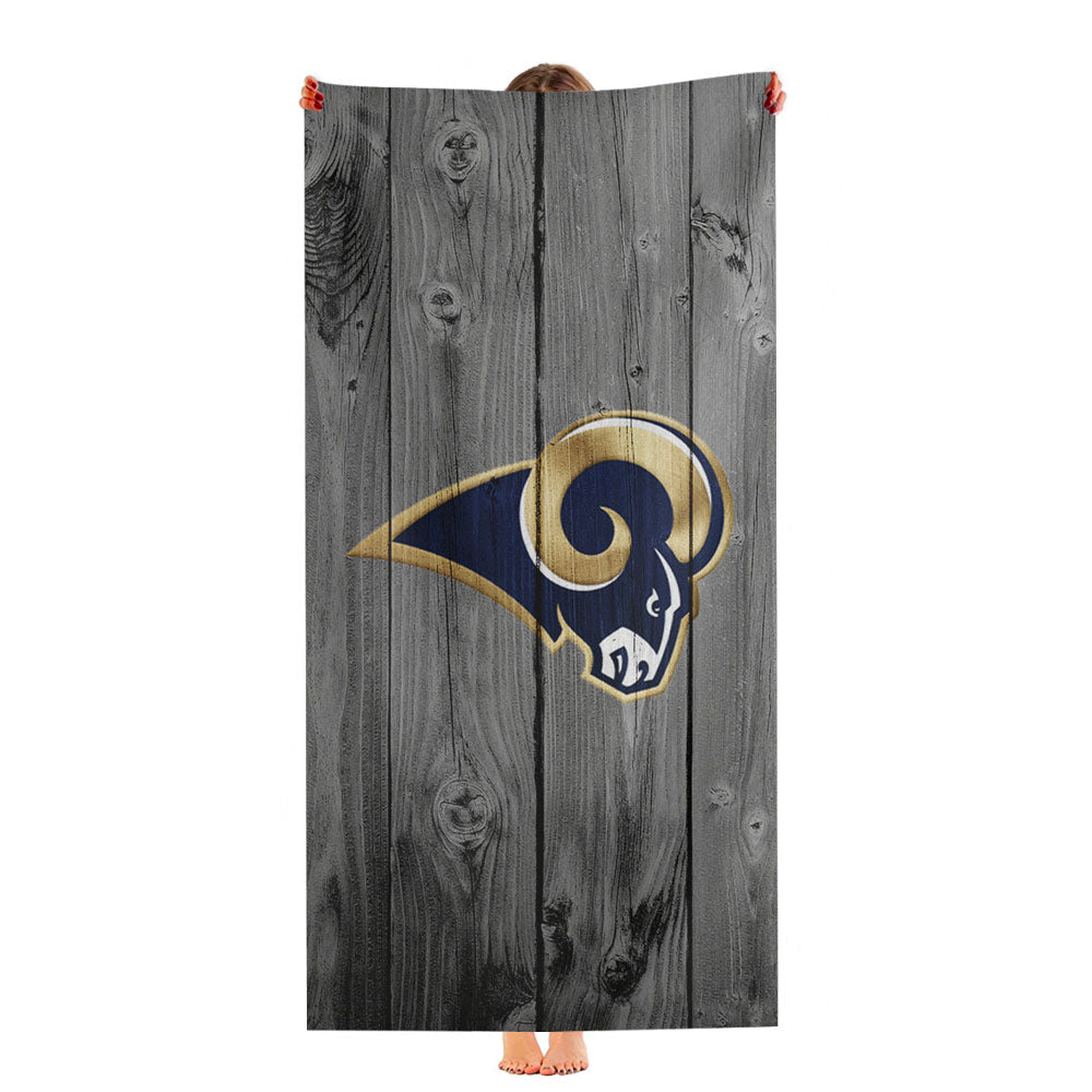 St Louis Rams Nfl Logo Dark Wood Wallpaper Ultra-Soft Luxury Bathroom Towels