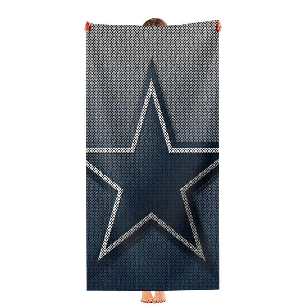 Star Dallas Cowboy Carbon Fiber Logo Ultra-Soft Luxury Bathroom Towels