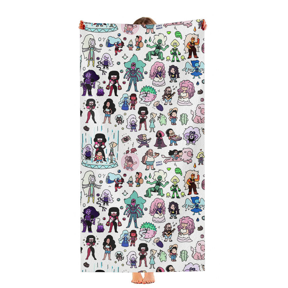 Steven Universe Pattern Wallpaper Ultra-Soft Luxury Bathroom Towels