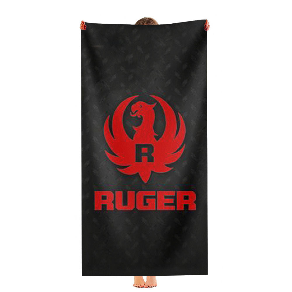 Sturm Ruger Firearm Red Metal Ultra-Soft Luxury Bathroom Towels