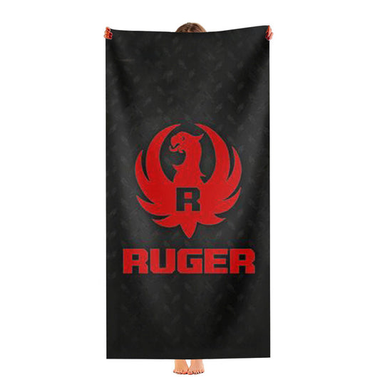 Sturm Ruger Firearm Red Metal Ultra-Soft Luxury Bathroom Towels