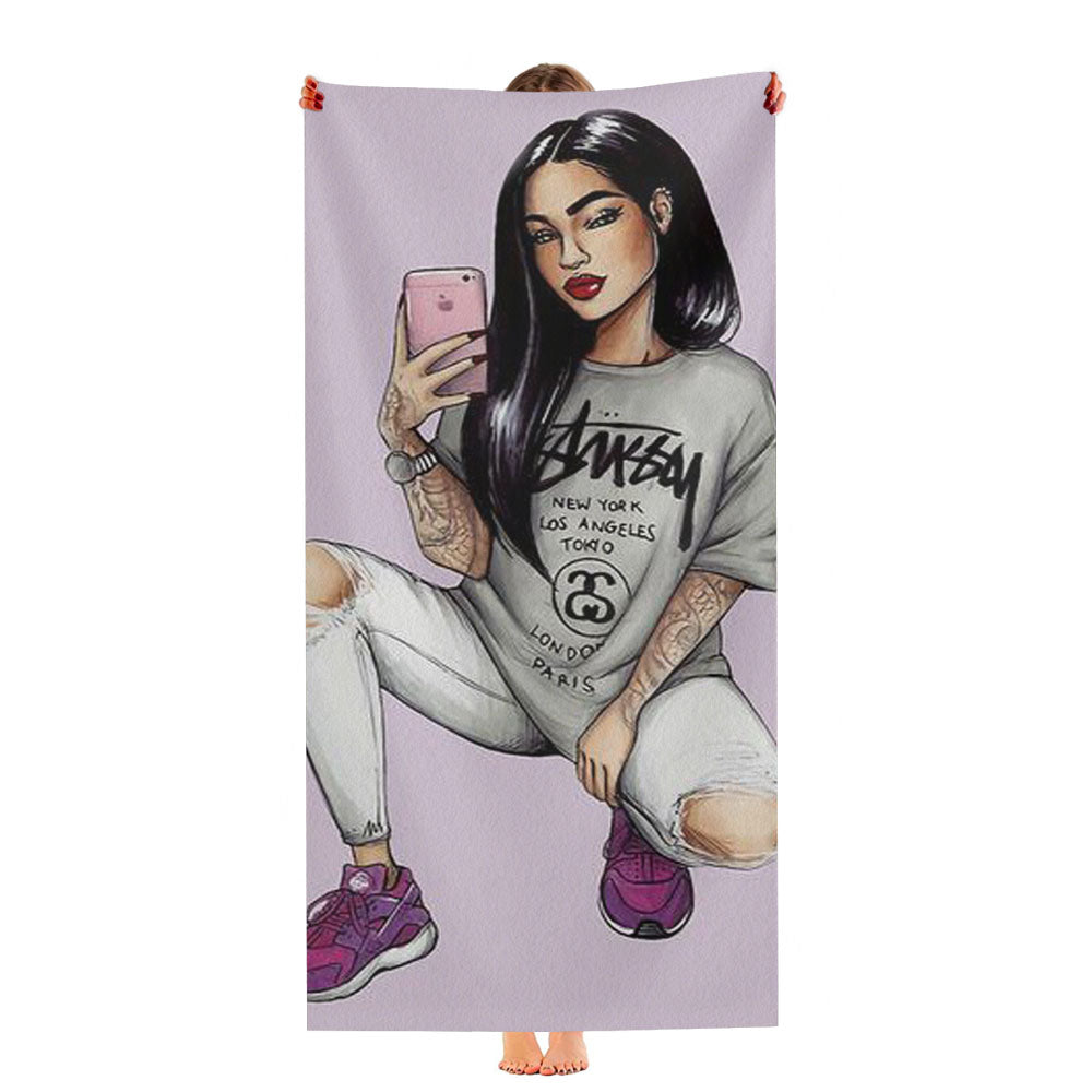 Stussy Girl Ultra-Soft Luxury Bathroom Towels