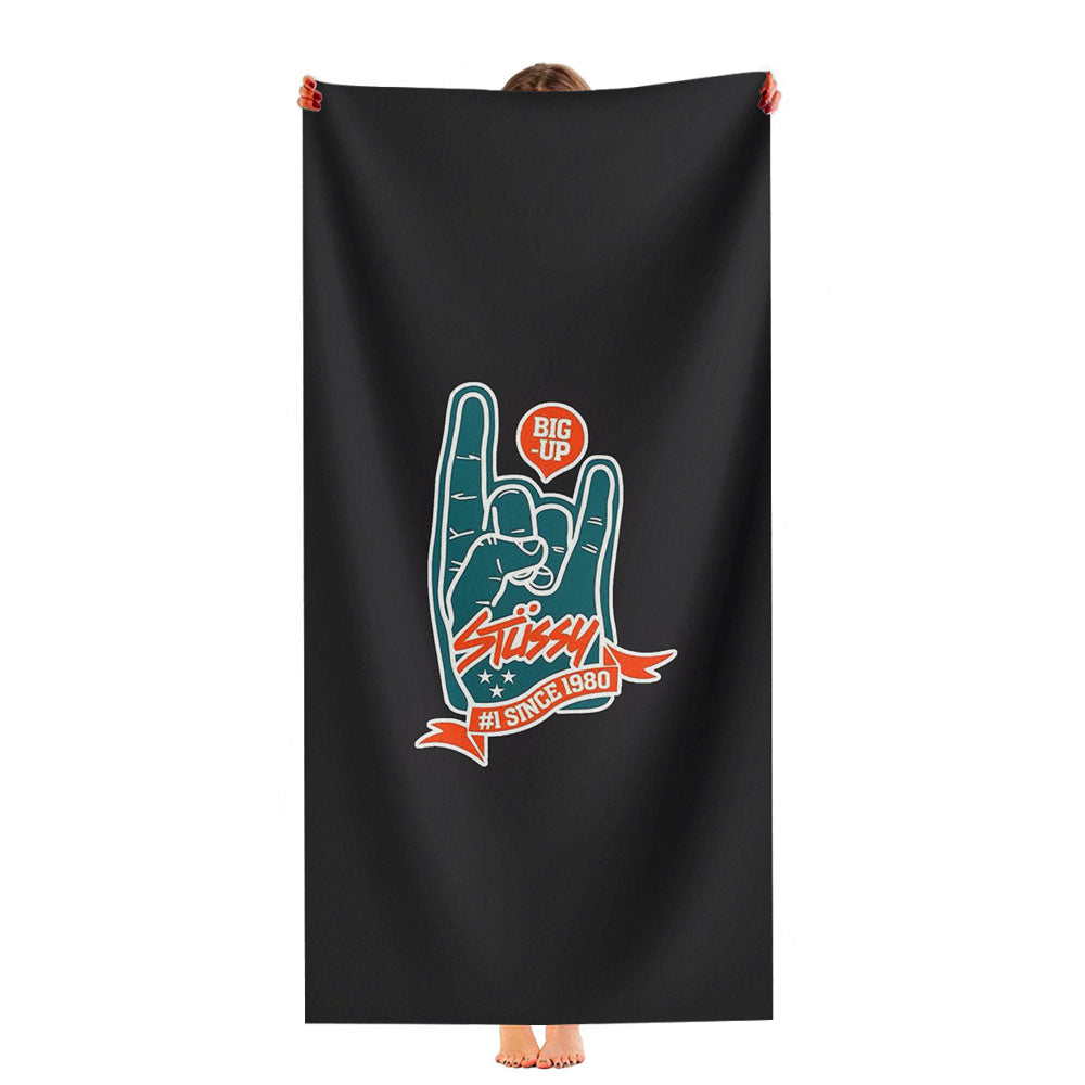 Stussy Wallpaper Icons Ultra-Soft Luxury Bathroom Towels