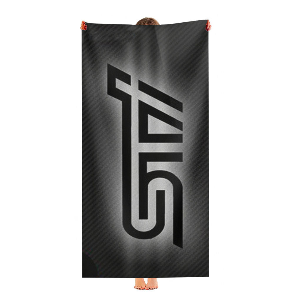 Subaru Sti Black Tile Sport Car Ultra-Soft Luxury Bathroom Towels