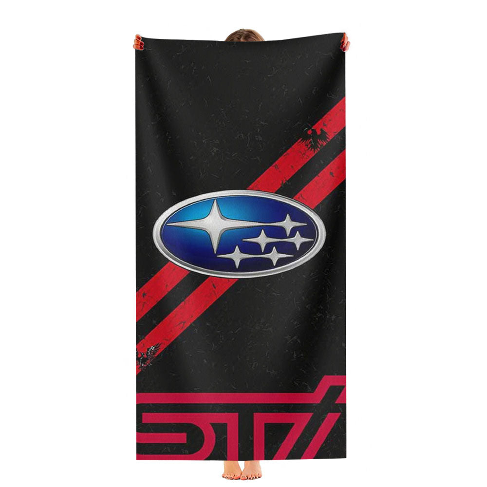 Subaru Wrx Sti Logo Ultra-Soft Luxury Bathroom Towels