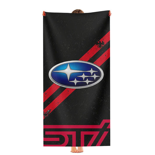 Subaru Wrx Sti Logo Ultra-Soft Luxury Bathroom Towels