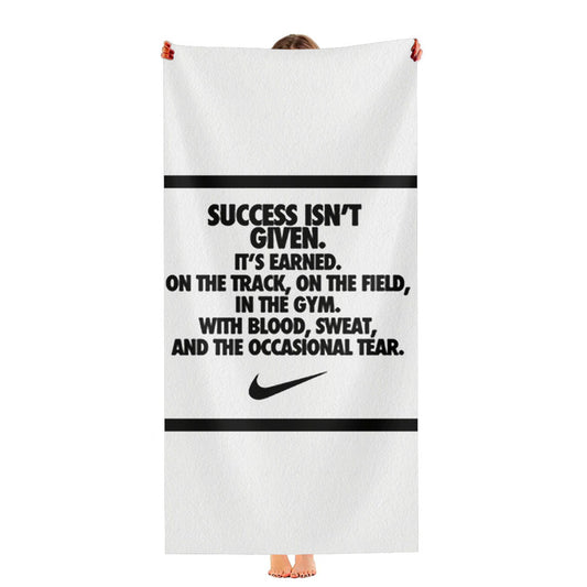 Success Isnt Given Nike Ultra-Soft Luxury Bathroom Towels