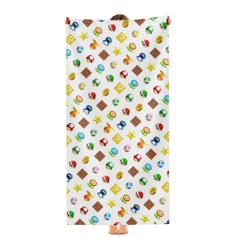 Super Mario Bross Pattern Ultra-Soft Luxury Bathroom Towels