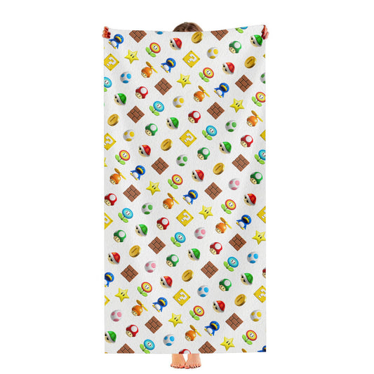 Super Mario Bross Pattern Ultra-Soft Luxury Bathroom Towels